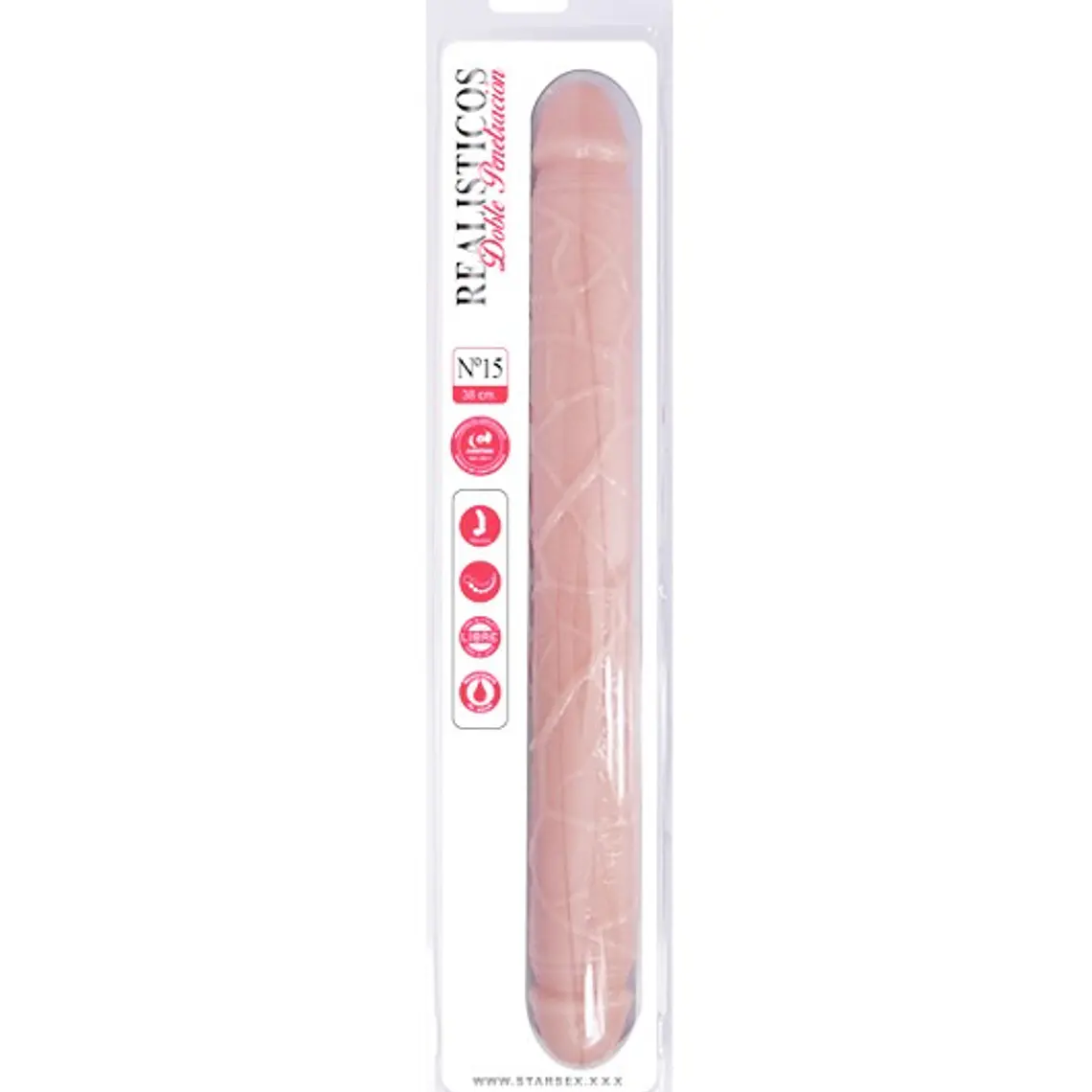 Consolador N°15 Realístico Doble Penetración de Silicona 3