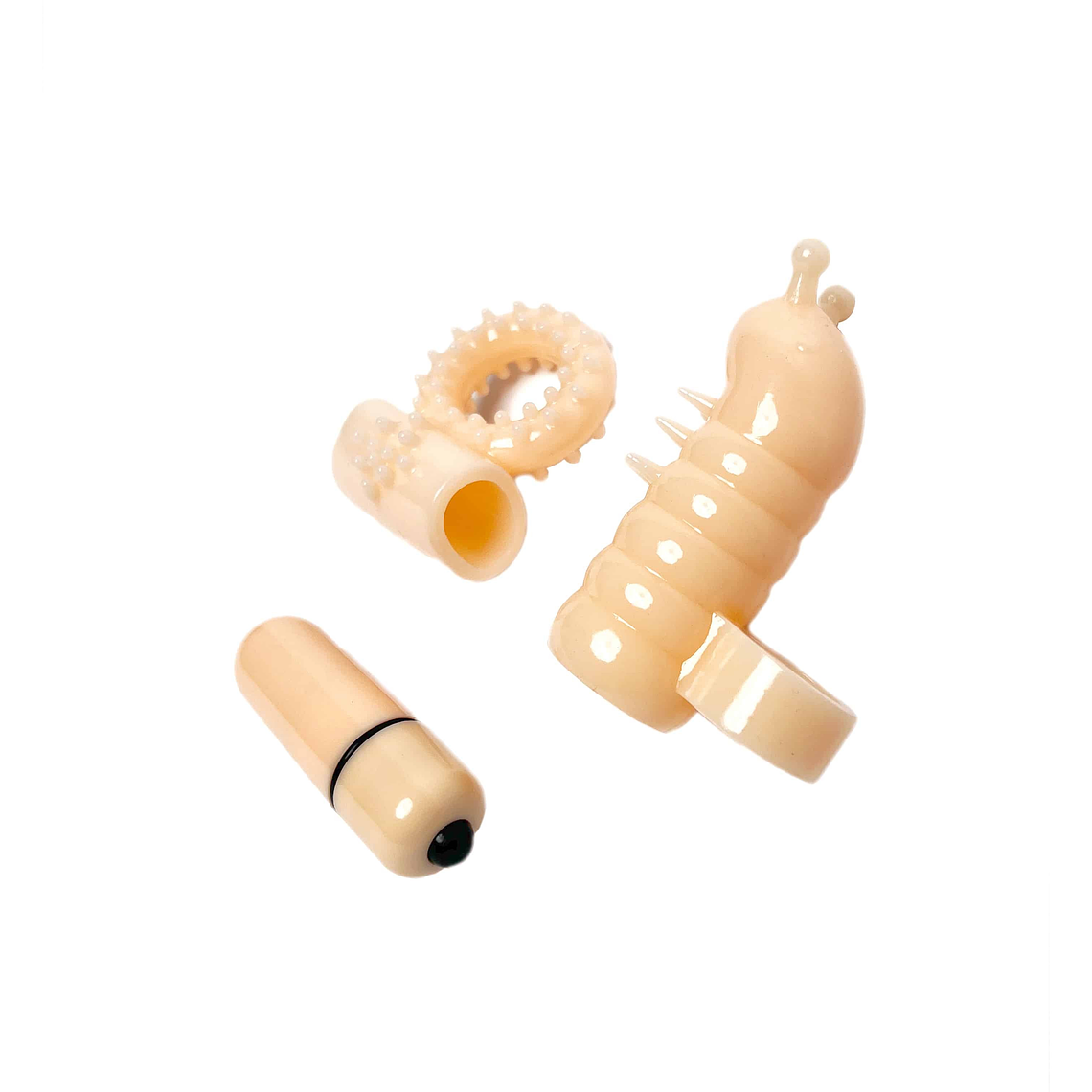 Anillo Peneano y Dedo Estimulador STUDDED TOUCH 3