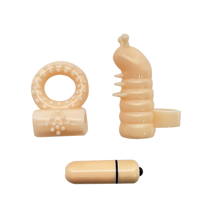 Anillo Peneano y Dedo Estimulador STUDDED TOUCH 4