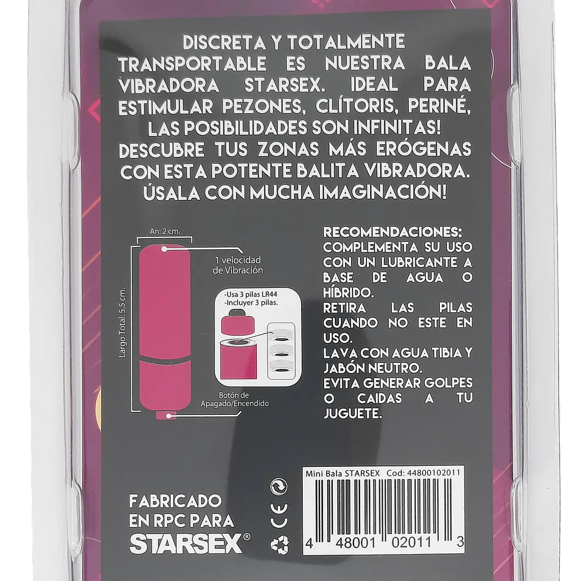 Mini Bala Vibradora Starsex 2