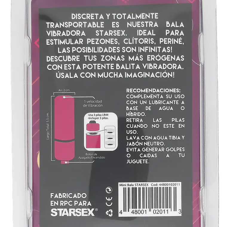 Mini Bala Vibradora Starsex 2