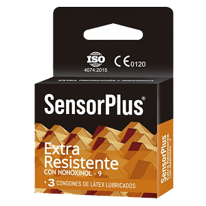 Preservativo Sensor Plus - Extra resistente con Nonoxynol-9 