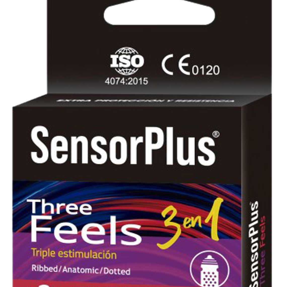 Preservativo Sensor Plus - THREE FEELS 3 en 1  1