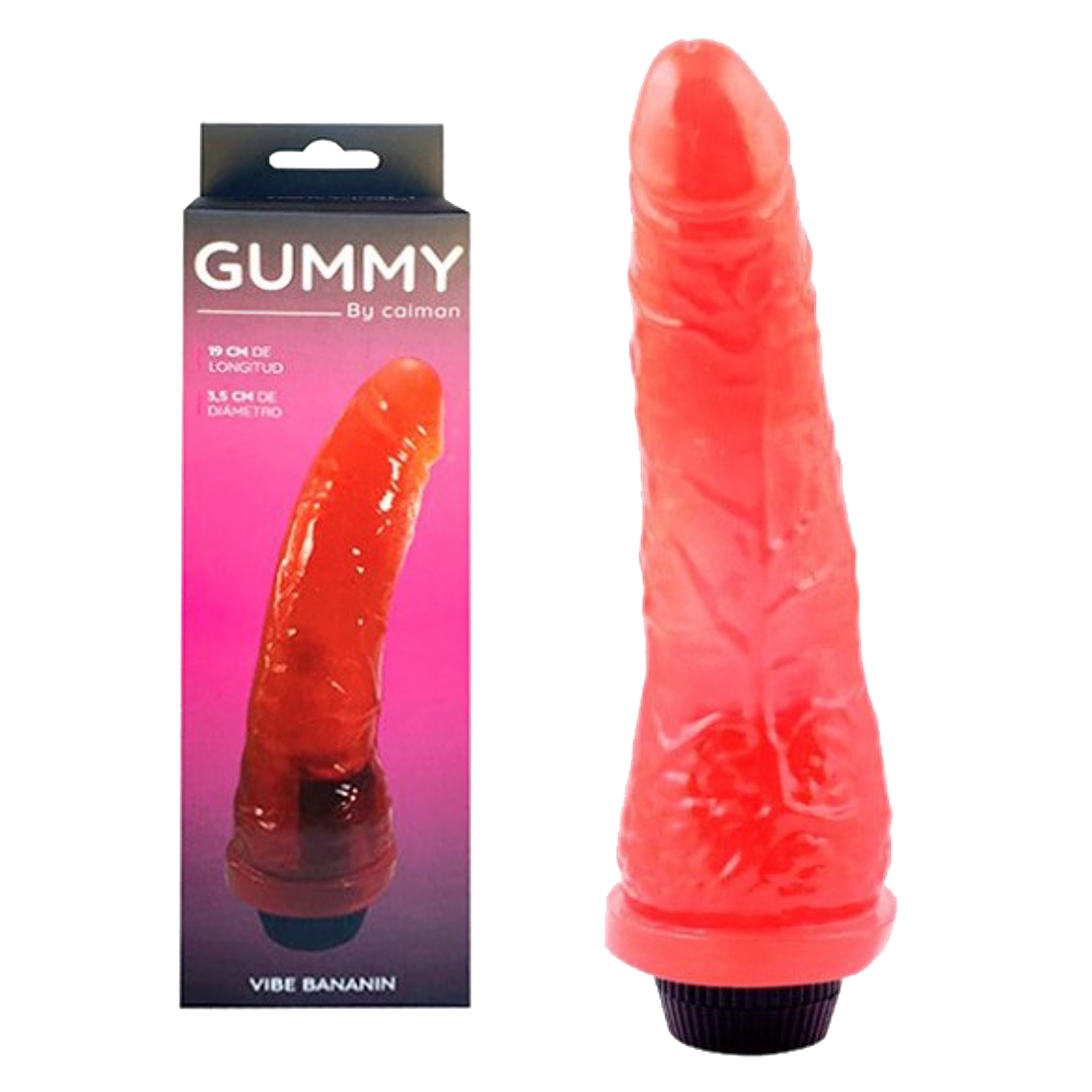 Vibrador Jelly Bananin Rojo- Caiman 1