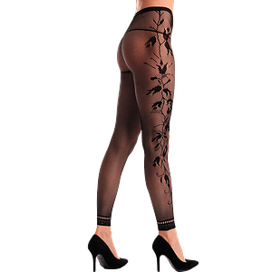 Pantimedias negras Con Flores