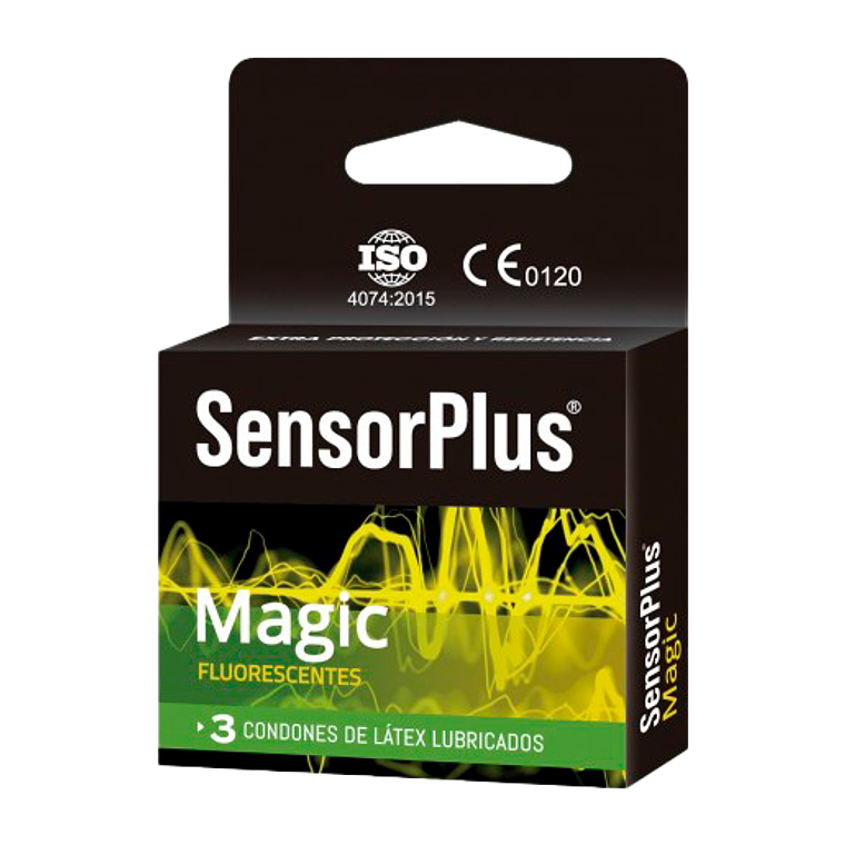 Preservativo Sensor Plus Fluorescente Caja 3 Unidades 1