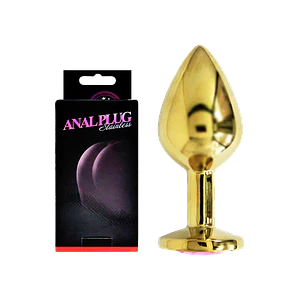 Plug Anal Metalizado Joya Rosado  M
