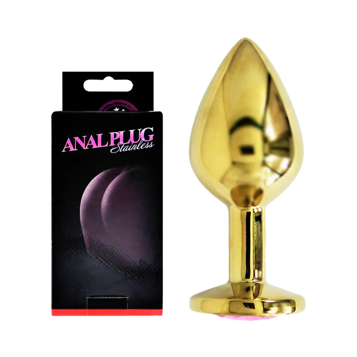 Plug Anal Metalizado Joya Rosado  M 2