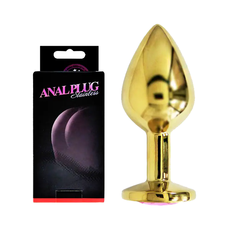 Plug Anal Metalizado Joya Rosado  M 2