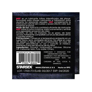 Lubricante Hot Sachet 5 ml