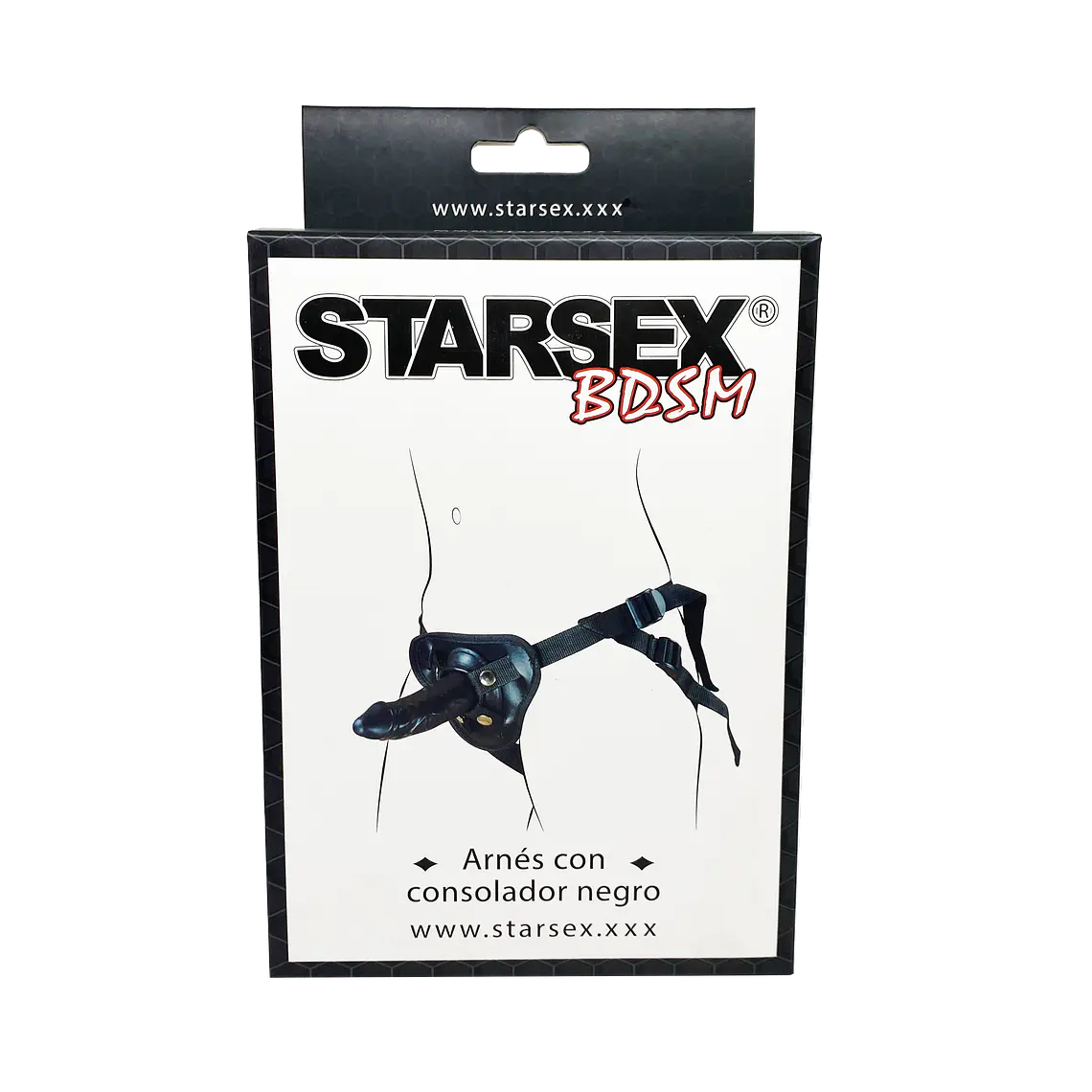 Arnés con dildo negro intercambiable Starsex 1