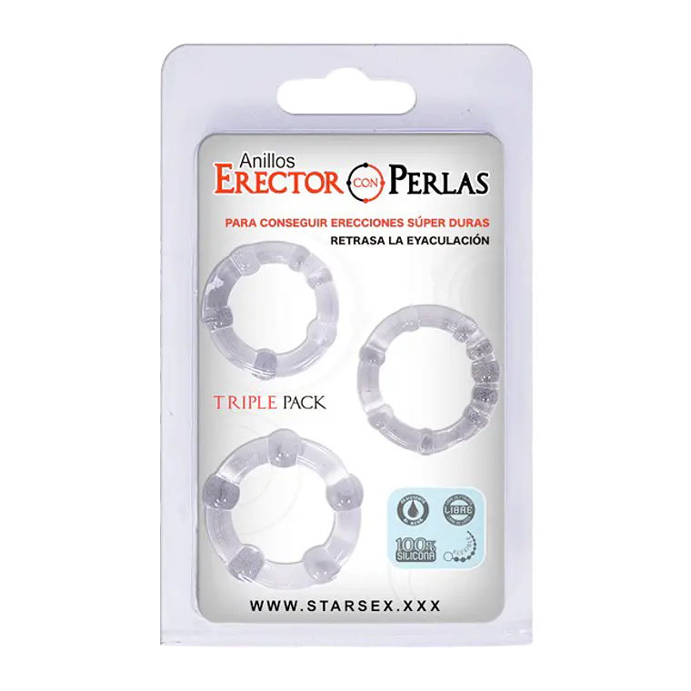 Set De Anillos Starsex Para Pene Con  Perlas  Estimuladoras 1