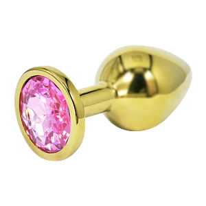 Plug Anal Metalizado Joya Rosado  M