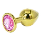 Plug Anal Metalizado Joya Rosado  M - Miniatura 1