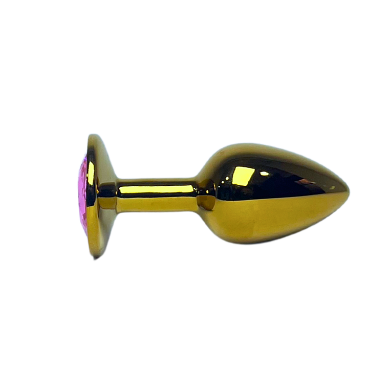 Plug Anal Metalizado Joya Rosado  S 2