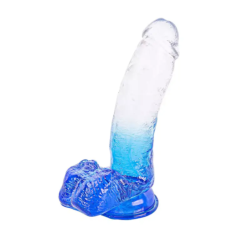 Dildo Transparente Flexible de Silicona 1