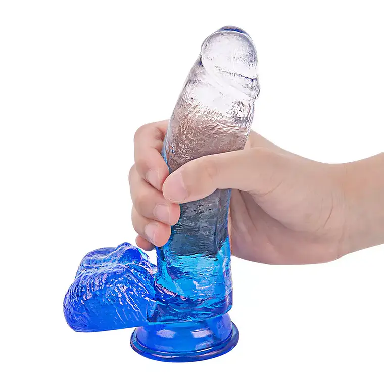 Dildo Transparente Flexible de Silicona 2