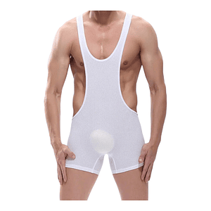 Boxer Blanco Con Tirantes Talla L