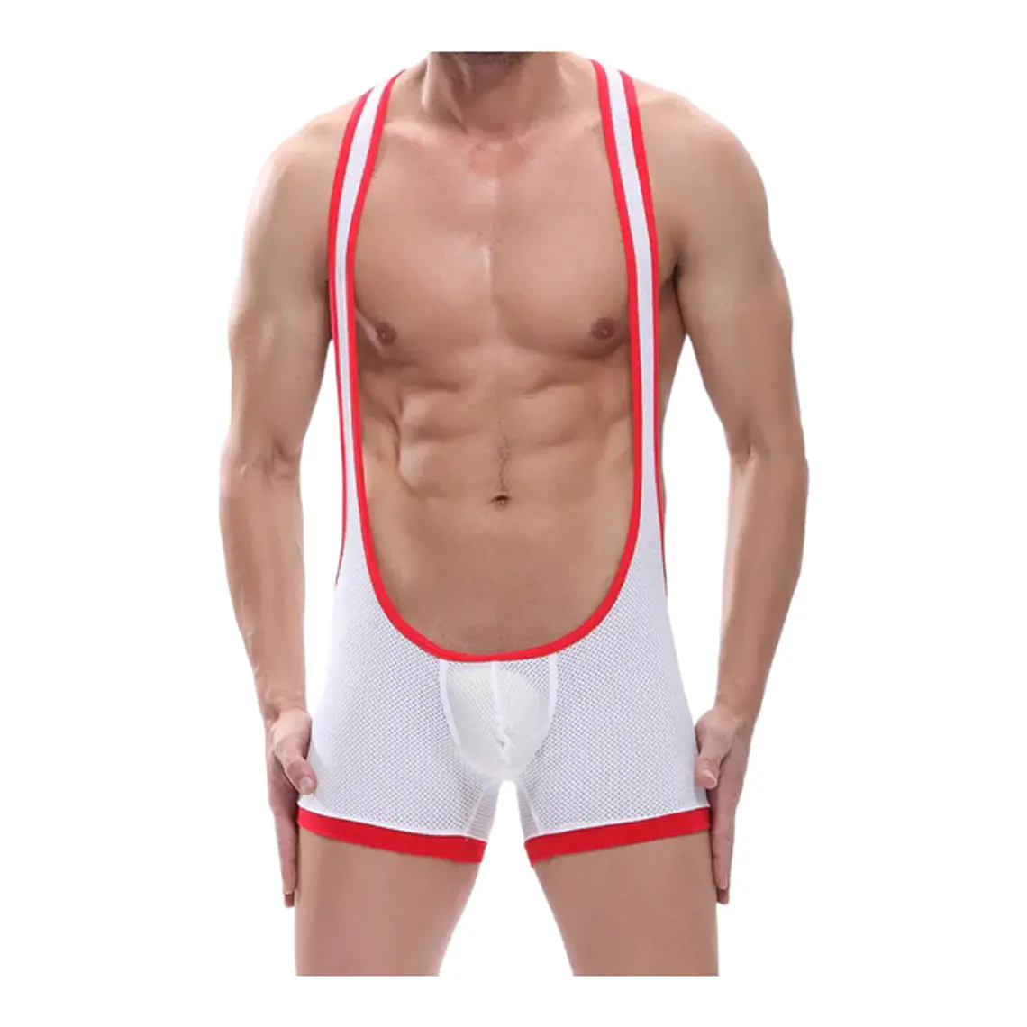 Boxer Blanco Y Rojo Con Tirantes TallaS 2