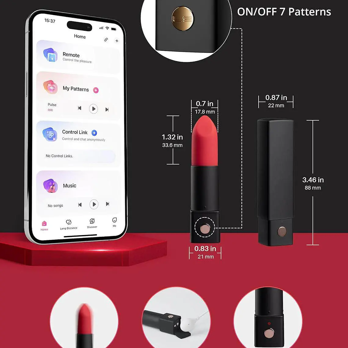 Mini Bala Vibrador Exomoon con APP 3