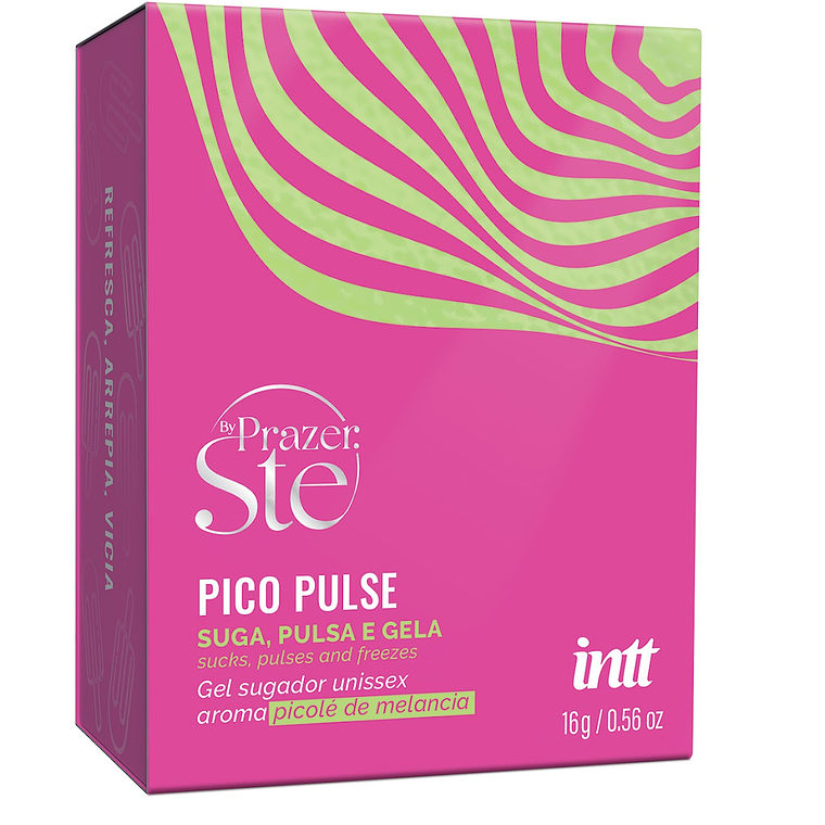 Gel Pico Pulse con Efecto Succión, Vibración  16g INTT   Sabor Sandía  3