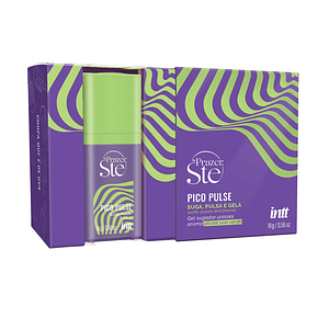 Gel Pico Pulse con Efecto Succión, Vibración  16g INTT   Sabor Uva Verde