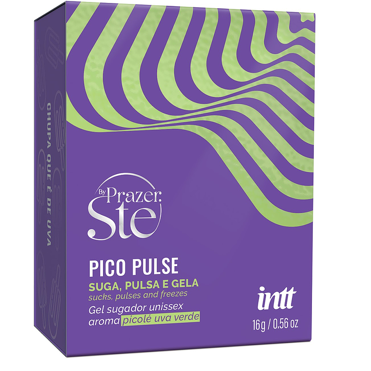 Gel Pico Pulse con Efecto Succión, Vibración  16g INTT   Sabor Uva Verde 3