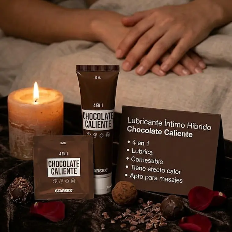 Chocolate Caliente Starsex – Lubricante 4 en 1 Efecto Calor Sachet 5 ml 5