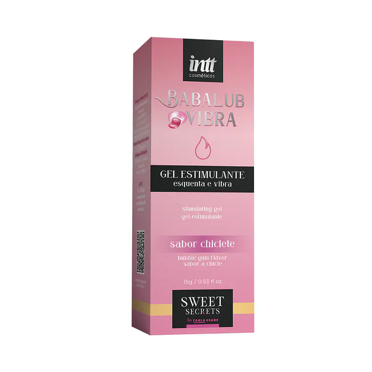 Gel Estimulante Babalub Vibra efecto calor chicle INTT  15ml 4