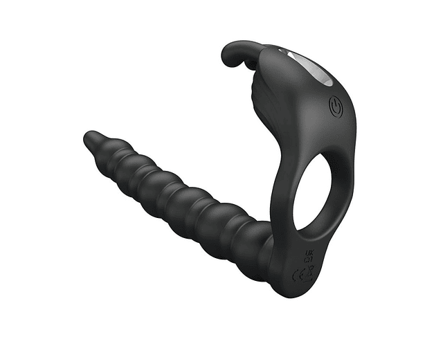Blackney Anillo Vibrador para Doble Penetración - Negro