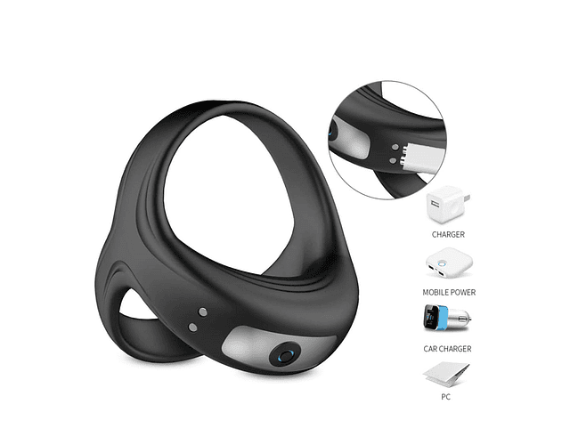 Anillo Vibrador y Testicular Carga Usb