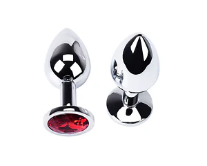 Plug Anal Metálico con Joya Talla L — Dilatador Avanzado Elegante 9cm