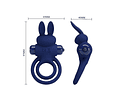 Darey Anillo Conejito Vibrador Doble - Azul
