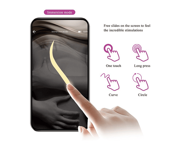 Abner Huevo Vibrador con APP - Morado