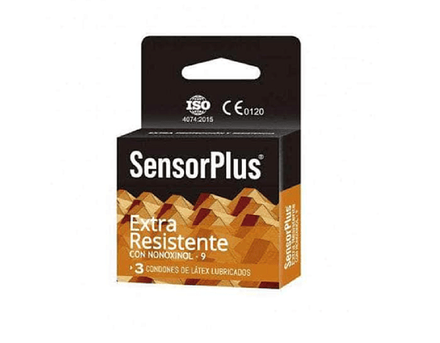 Preservativos Sensorplus Extra Resistente con Nonoxynol-9