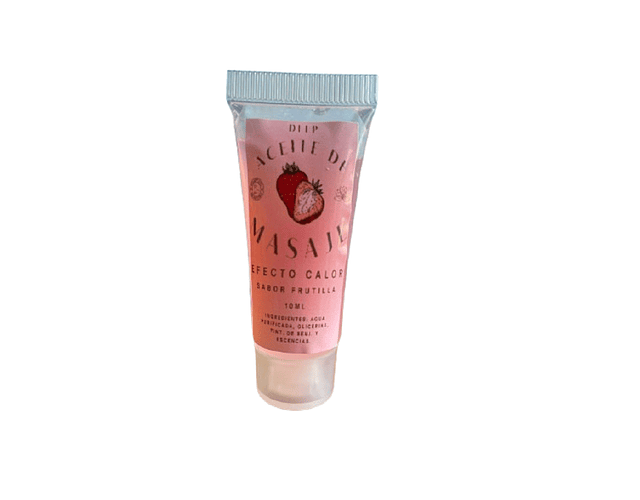 Aceite de Masaje con Efecto de Calor sabor Frutilla 10ml 