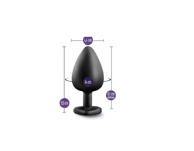 Bling Plugs Anal Cristal Corazon - Joya Blanca Talla L