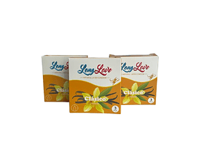 Set de 3 Cajas de Preservativos Long Love Sabor Vanilla | Placer Seguro