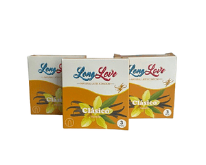 Preservativos Long Love sabor Vanilla 3 unidades