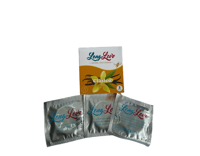 Preservativos Long Love sabor Vanilla 3 unidades