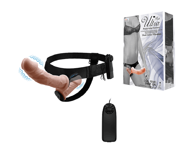 Arnés con Vibrador Doble Penetración
