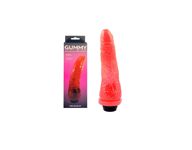 Vibrador Jelly Bananin Rojo- Caiman