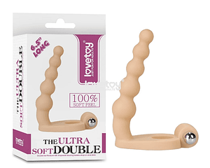 Anillo con dildo The Ultra Soft Double LOVETOY
