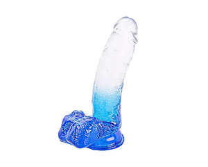 Dildo transparente Azul