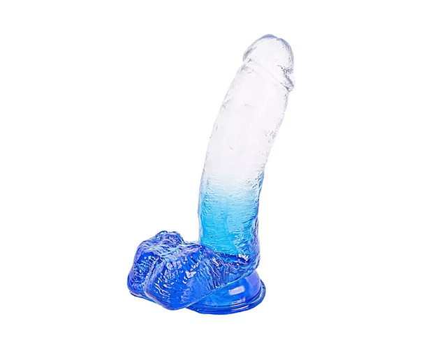 Dildo transparente Azul