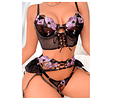 Conjunto de encaje y Flores XL