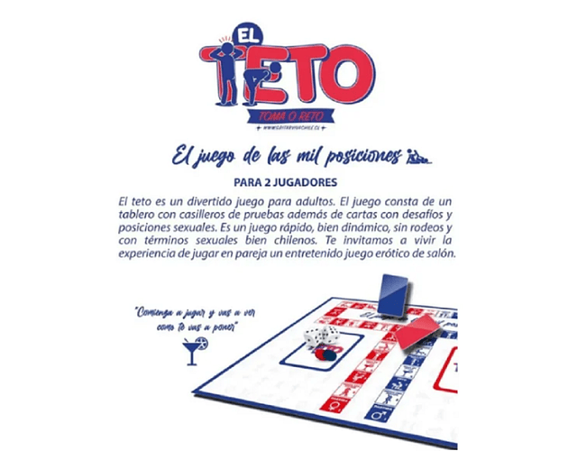Juego de mesa “El teto” ¡El juego de las mil posiciones!