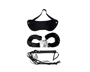 Kit Sado – Antifaz, Látigo y Esposas para Juegos de Placer