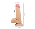 Creel Dildo Realista Piel Deslizable 20,5 cm - Vainilla