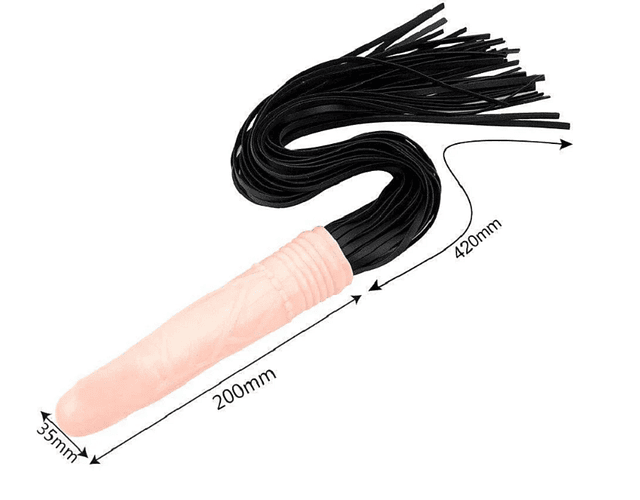 Consolador con Látigo eco Cuero 